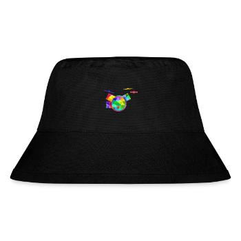 Colorful Rainbow Drums Rainbow Music Drums - Stanley/Stella Recycled Bucket Hat - black - Front