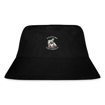 weißer Schäferhund - Stanley/Stella recycelter Bucket Hat - Schwarz - Vorne