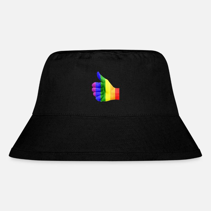 LGBT Rainbow Thumbs Up - Bob recyclé Stanley/Stella - noir