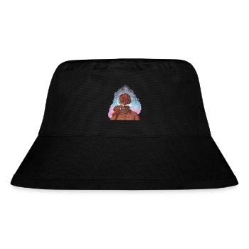 Vape gangster with tattoos and balaclava - Stanley/Stella Recycled Bucket Hat - black - Front