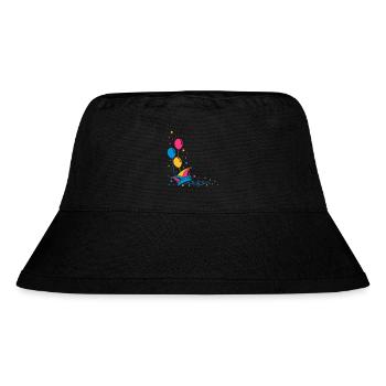 Narrenkappe Karneval Fasching - Stanley/Stella recycelter Bucket Hat - Schwarz - Vorne