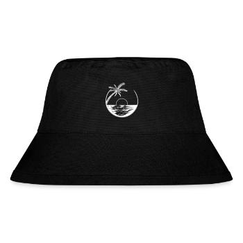 Sunset with palm tree - Vector Style - Stanley/Stella Recycled Bucket Hat - black - Front