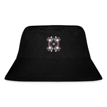 Jesus motif, Jesus Christ IHS with vintage roses - Stanley/Stella Recycled Bucket Hat - black - Front