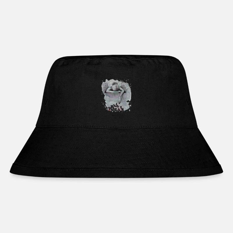 Mourning Angel/Sorrow - Stanley/Stella Recycled Bucket Hat - black