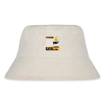 Steuern zurück geben - Stanley/Stella recycelter Bucket Hat - Naturweiß - Vorne