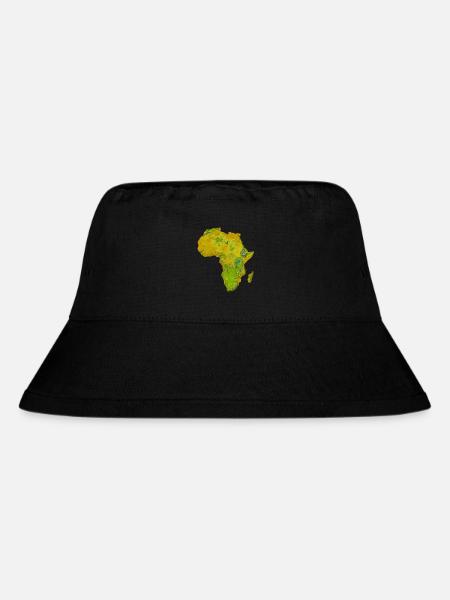 Afrika physische Karte - Stanley/Stella recycelter Bucket Hat - Schwarz