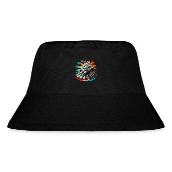 Full Color Racing Car Artwork - Stanley/Stella Recycled Bucket Hat - black - Front