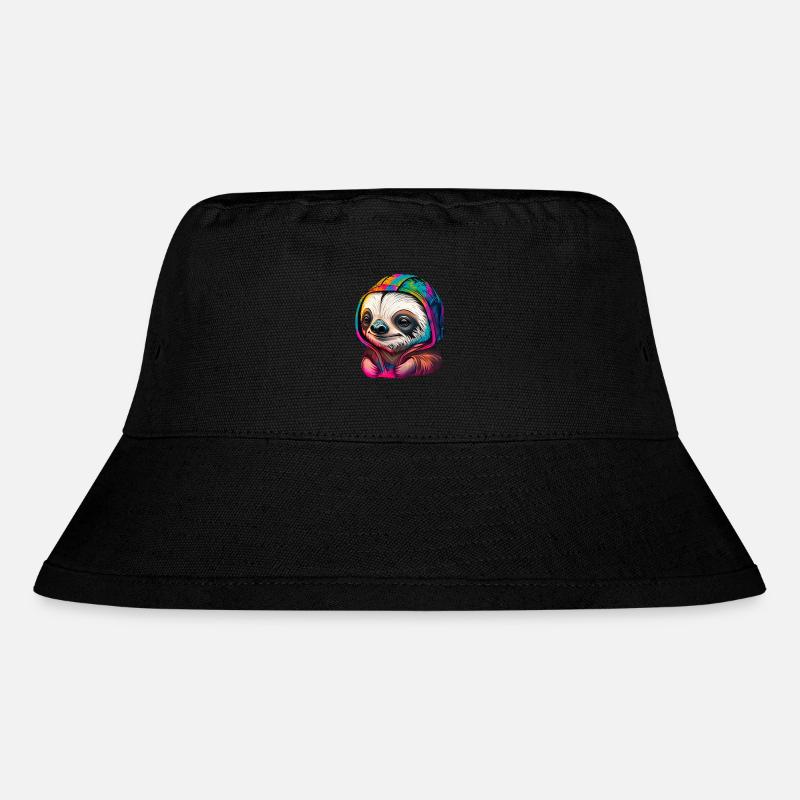 Baby Faultier Gesicht Graffiti - Stanley/Stella recycelter Bucket Hat - Schwarz