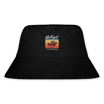 Oldtimer-Kartrennen Go-Kart | Go-Kart-Rennfahrer - Stanley/Stella recycelter Bucket Hat - Schwarz - Vorne