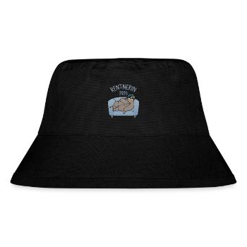 Rentnerin 2026 - Faultier Couch - Stanley/Stella recycelter Bucket Hat - Schwarz - Vorne