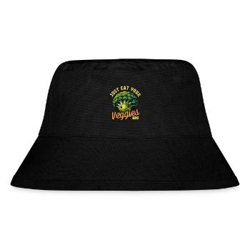 Iss Gemüse, Kumpel! - Stanley/Stella recycelter Bucket Hat - Schwarz - Vorne
