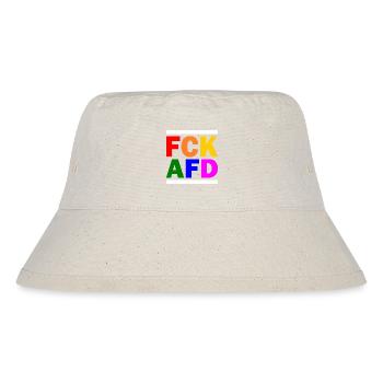 Fck afd - Stanley/Stella recycelter Bucket Hat - Naturweiß - Vorne