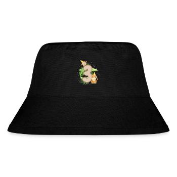 Dritter Geburtstag Dschungel Tiger Affe Babyparty - Stanley/Stella recycelter Bucket Hat - Schwarz - Vorne