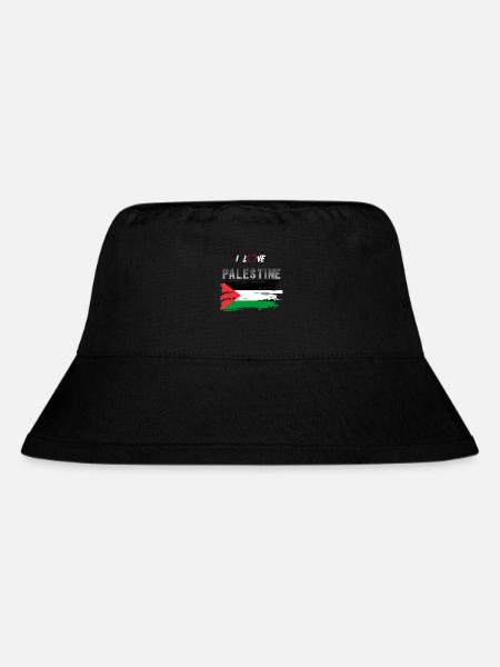 I love Palestine, Gaza, West Bank - Stanley/Stella Recycled Bucket Hat - black