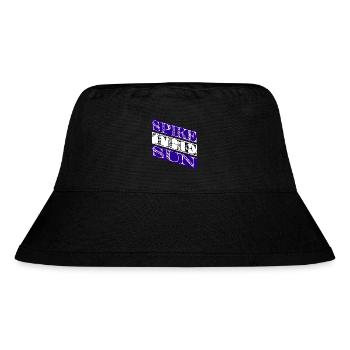 sayings beach volleyball matches - Stanley/Stella recycelter Bucket Hat - Schwarz - Vorne