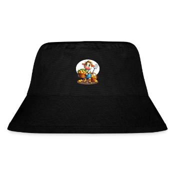 Erntekuh Frische Kartoffeln vom Feld - Stanley/Stella recycelter Bucket Hat - Schwarz - Vorne