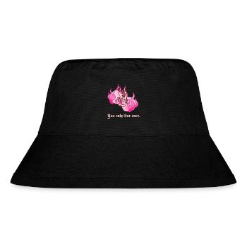 Yolo "You only live once." - Stanley/Stella recycelter Bucket Hat - Schwarz - Vorne