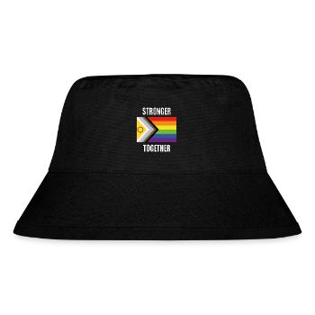 Stronger together inclusive pride flag - Stanley/Stella Recycled Bucket Hat - black - Front
