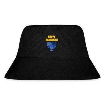 HAPPY HANUKKAH - Stanley/Stella recycelter Bucket Hat - Schwarz - Vorne