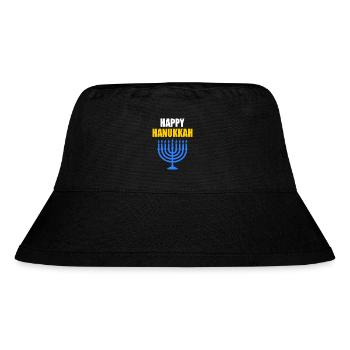 HAPPY HANUKKAH - Stanley/Stella recycelter Bucket Hat - Schwarz - Vorne