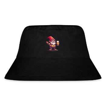 Gartenzwerg Bier Pixel - Stanley/Stella recycelter Bucket Hat - Schwarz - Vorne