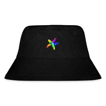Seestern Taucher Regenbogen Tiere Polygon - Stanley/Stella recycelter Bucket Hat - Schwarz - Vorne