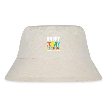 Frohen Pi Tag - Stanley/Stella recycelter Bucket Hat - Naturweiß - Vorne
