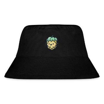 Happy Hop Buddy - Niedliches Maskottchen beim Bierbrauen - Stanley/Stella recycelter Bucket Hat - Schwarz - Vorne