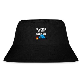 Camping Medizin - Stanley/Stella recycelter Bucket Hat - Schwarz - Vorne