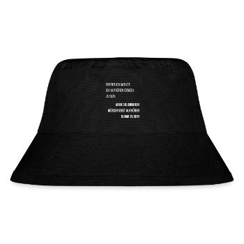 Sarkastischer Spruch Dumme Menschen Lustig - Stanley/Stella recycelter Bucket Hat - Schwarz - Vorne