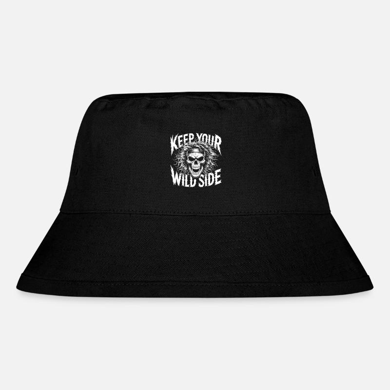 Keep Your Wild Side Skull - Stanley/Stella Recycled Bucket Hat - black