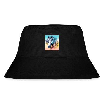 Pferd - Stanley/Stella recycelter Bucket Hat - Schwarz - Vorne