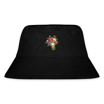 Bouquet coloré avec des fleurs printanières - Bob recyclé Stanley/Stella - noir - Devant