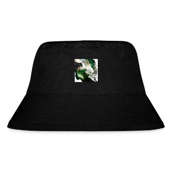 Forest Green And Gold Paint Swirl Pattern - Stanley/Stella Recycled Bucket Hat - black - Front
