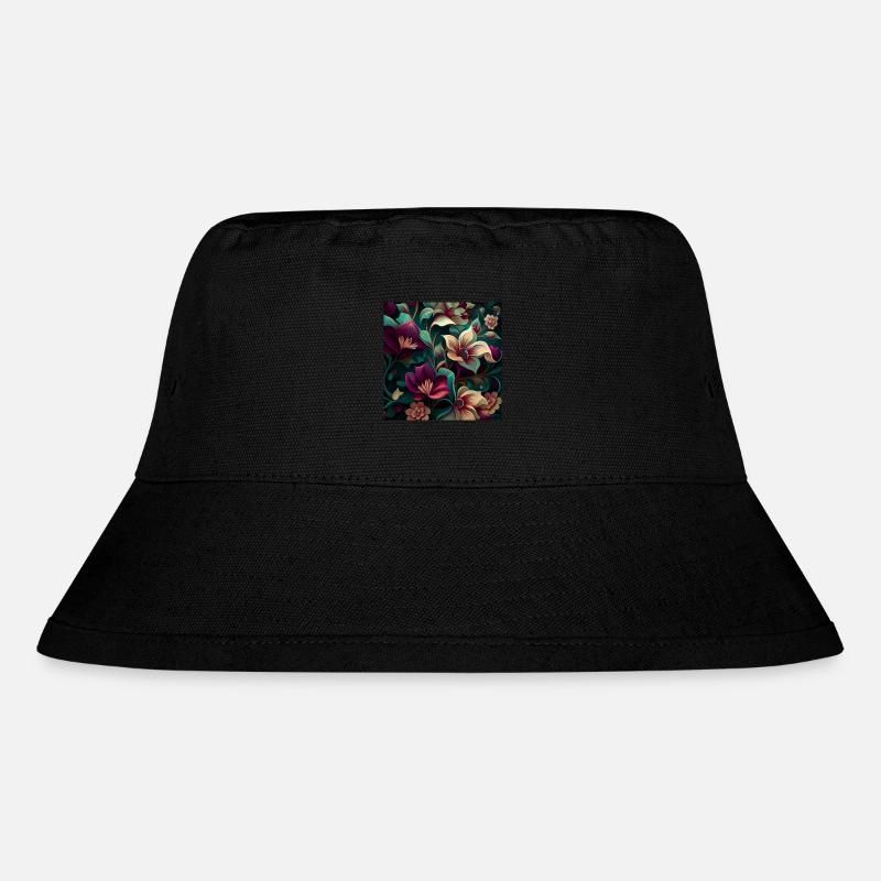 Motif de fleurs botaniques - Bob recyclé Stanley/Stella - noir