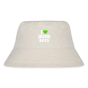 I love irish boys - Stanley/Stella recycelter Bucket Hat - Naturweiß - Vorne