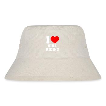 I love bull riding - Stanley/Stella recycelter Bucket Hat - Naturweiß - Vorne