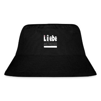 lebe anständiger - Stanley/Stella recycelter Bucket Hat - Schwarz - Vorne