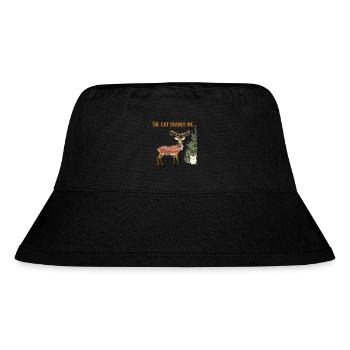Die Katze hat mich eingerahmt... - Stanley/Stella recycelter Bucket Hat - Schwarz - Vorne