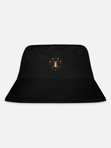 Nikolaus mit Sternen und Geschenken. - Stanley/Stella recycelter Bucket Hat - Schwarz