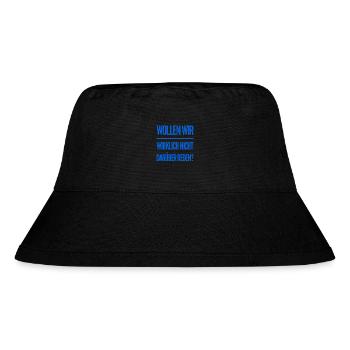 darüber reden - Stanley/Stella recycelter Bucket Hat - Schwarz - Vorne