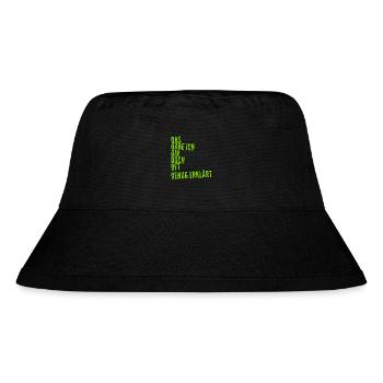 keinen Bock mehr - Stanley/Stella recycelter Bucket Hat - Schwarz - Vorne
