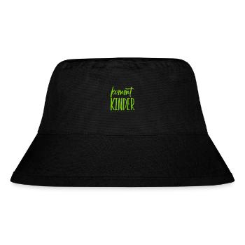 los geht es - Stanley/Stella recycelter Bucket Hat - Schwarz - Vorne