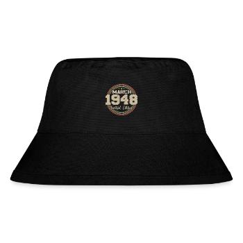 Awesome seit März 1948 Geburtstag 1948 Geschenk - Stanley/Stella recycelter Bucket Hat - Schwarz - Vorne