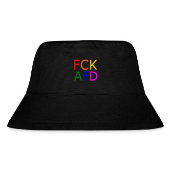 Fck afd - Stanley/Stella recycelter Bucket Hat - Schwarz - Vorne