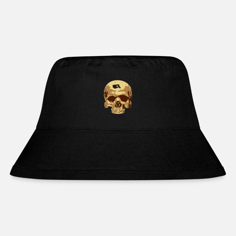 Schädel /// vektor /// Totenkopf - Stanley/Stella recycelter Bucket Hat - Schwarz