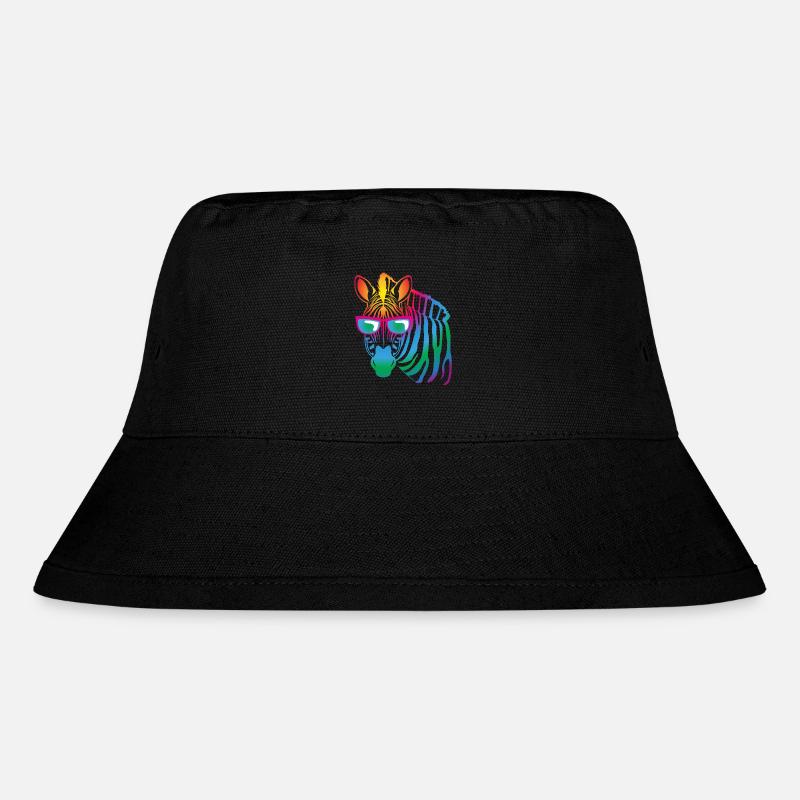 cool Zebra - Stanley/Stella Recycled Bucket Hat - black