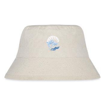 Delfine über den Wellen - Stanley/Stella recycelter Bucket Hat - Naturweiß - Vorne