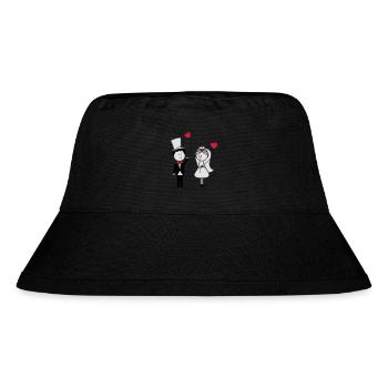 ehepaar_001 - Stanley/Stella recycelter Bucket Hat - Schwarz - Vorne