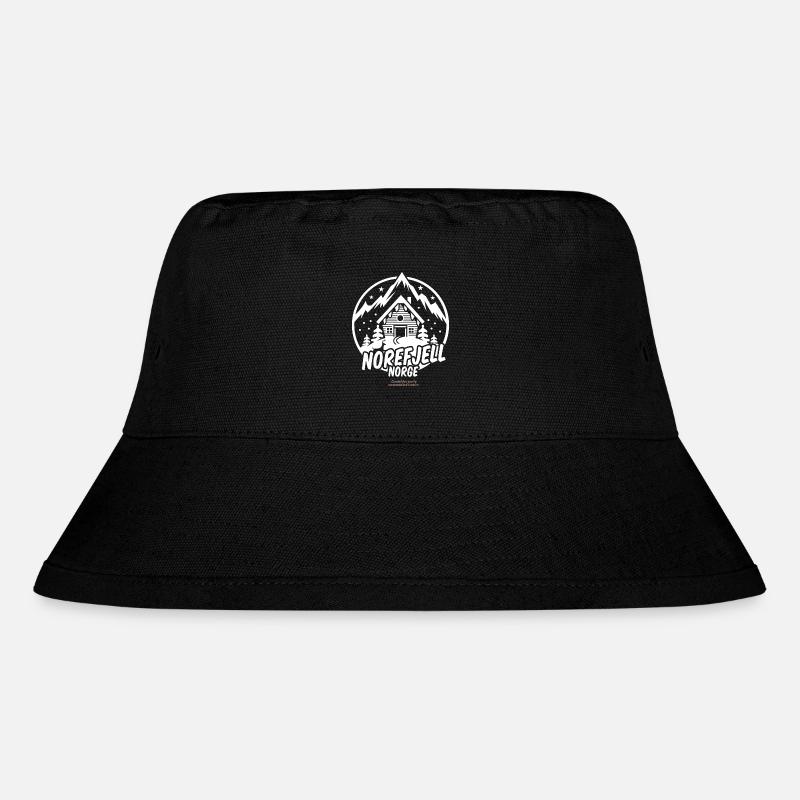 Norefjell Norway Ski Resort Design - Stanley/Stella Recycled Bucket Hat - black